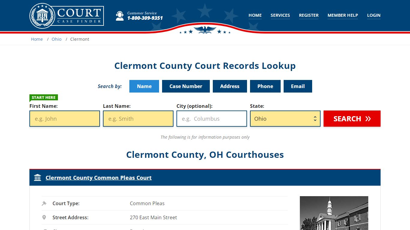 Clermont County Court Records | OH Case Lookup